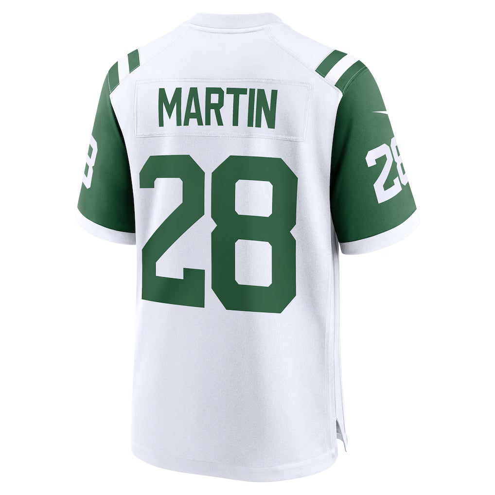 Perkns NY.Jets #28 Curtis Martin White Retired Player Alternate Game Stitched Jerseys