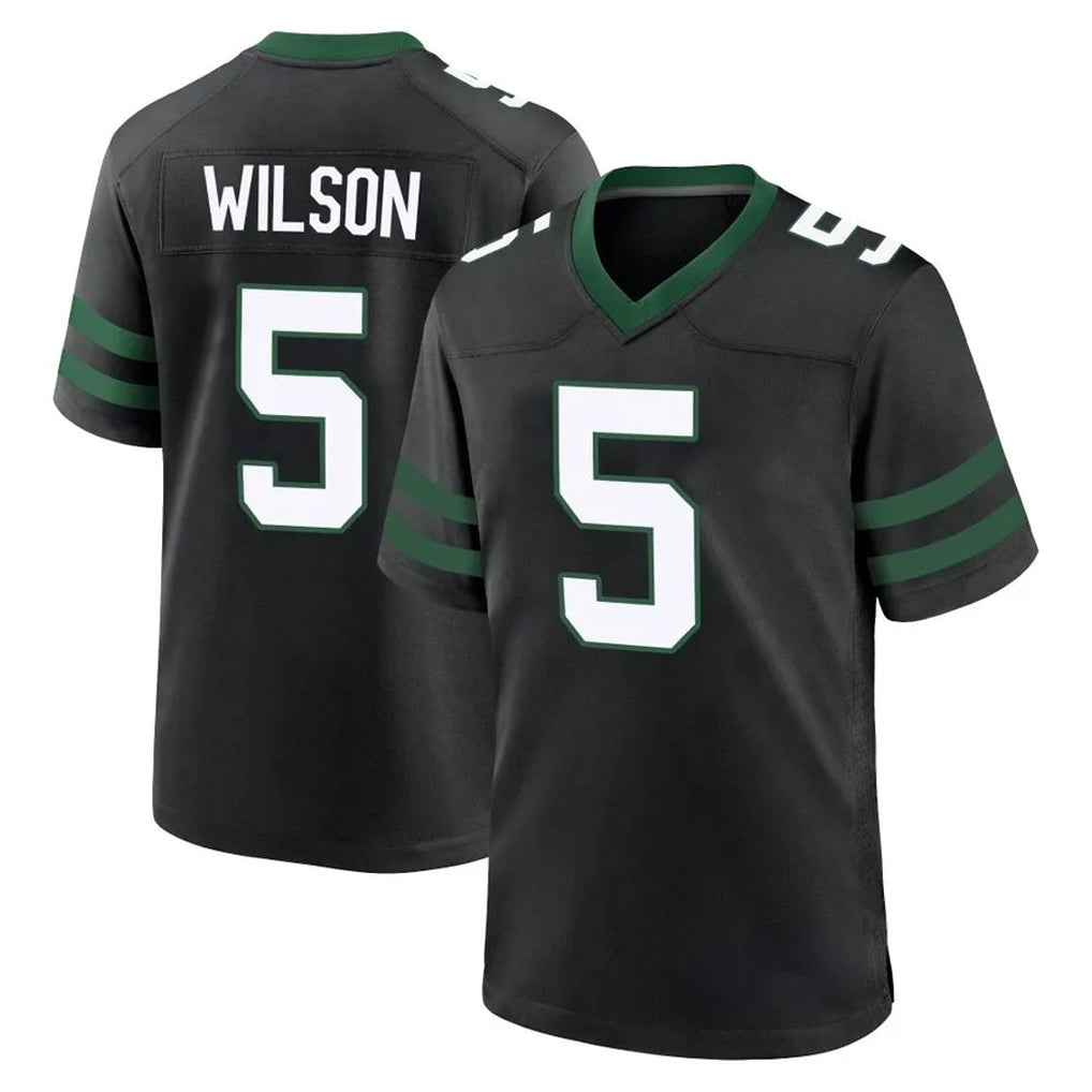 Perkns NY.Jets #5 Garrett Wilson Player Black Legacy Home Game Stitched Jerseys