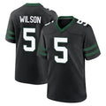 Perkns NY.Jets #5 Garrett Wilson Player Black Legacy Home Game Stitched Jerseys
