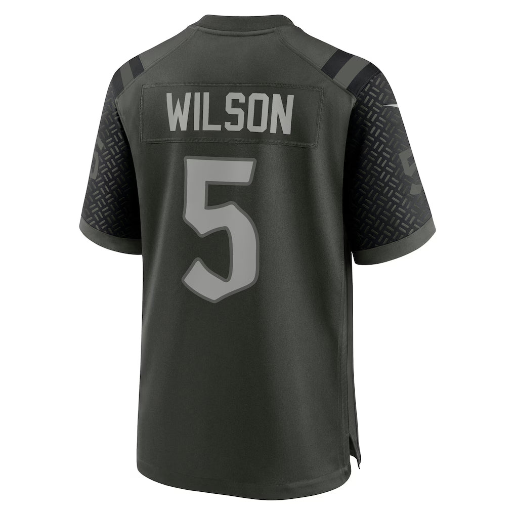 Perkns NY.Jets #5 Garrett Wilson Player Gotham Green Rivalries Collection Game Stitched Jerseys