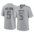 Perkns NY.Jets #5 Garrett Wilson Player Gray Limited Atmosphere Fashion Home Game Stitched Jerseys