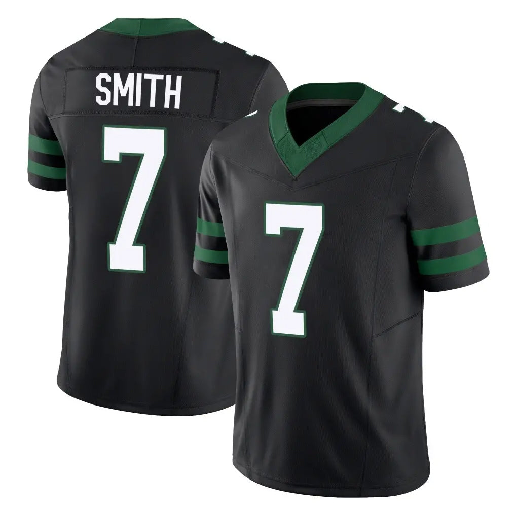 Perkns NY.Jets #7 Geno Smith Player Black Limited Legacy Vapor F.U.S.E. Home Game Stitched Jerseys