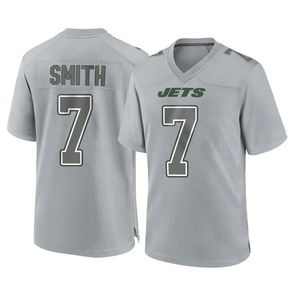 Perkns NY.Jets #7 Geno Smith Player Gray Limited Atmosphere Fashion Home Game Stitched Jerseys