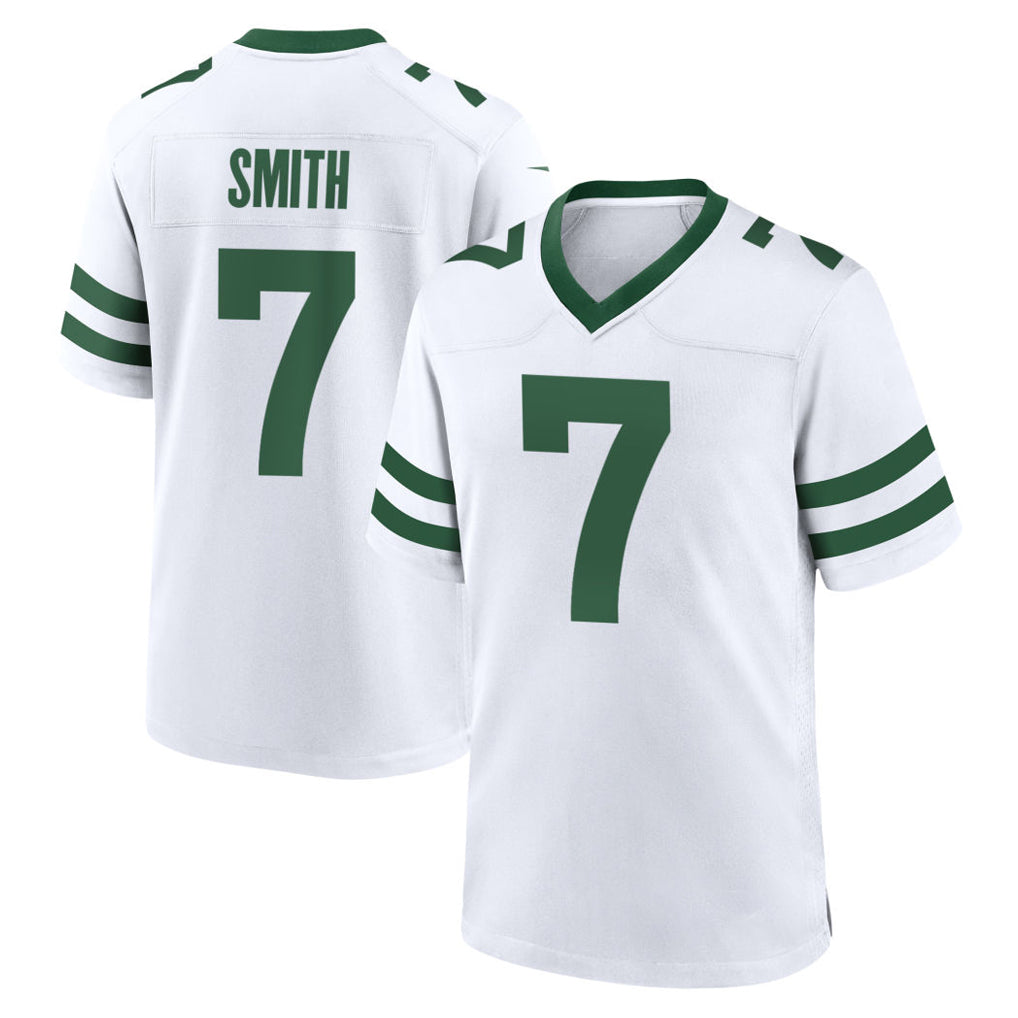 Perkns NY.Jets #7 Geno Smith Player White Legacy Home Game Stitched Jerseys