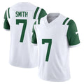 Perkns NY.Jets #7 Geno Smith Player White Limited Classic Vapor F.U.S.E. Home Game Stitched Jerseys