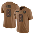 Perkns NY.Jets #8 Andre Cisco Player Brown Salute To Service Limited Stitched Jerseys