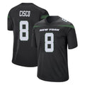Perkns NY.Jets #8 Andre Cisco Player Stealth Black Home Game Stitched Jerseys