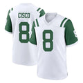 Perkns NY.Jets #8 Andre Cisco Player White Classic Home Game Stitched Jerseys