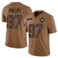 Perkns NY.Jets #97 Harrison Phillips Player Brown Salute To Service Limited Stitched Jerseys