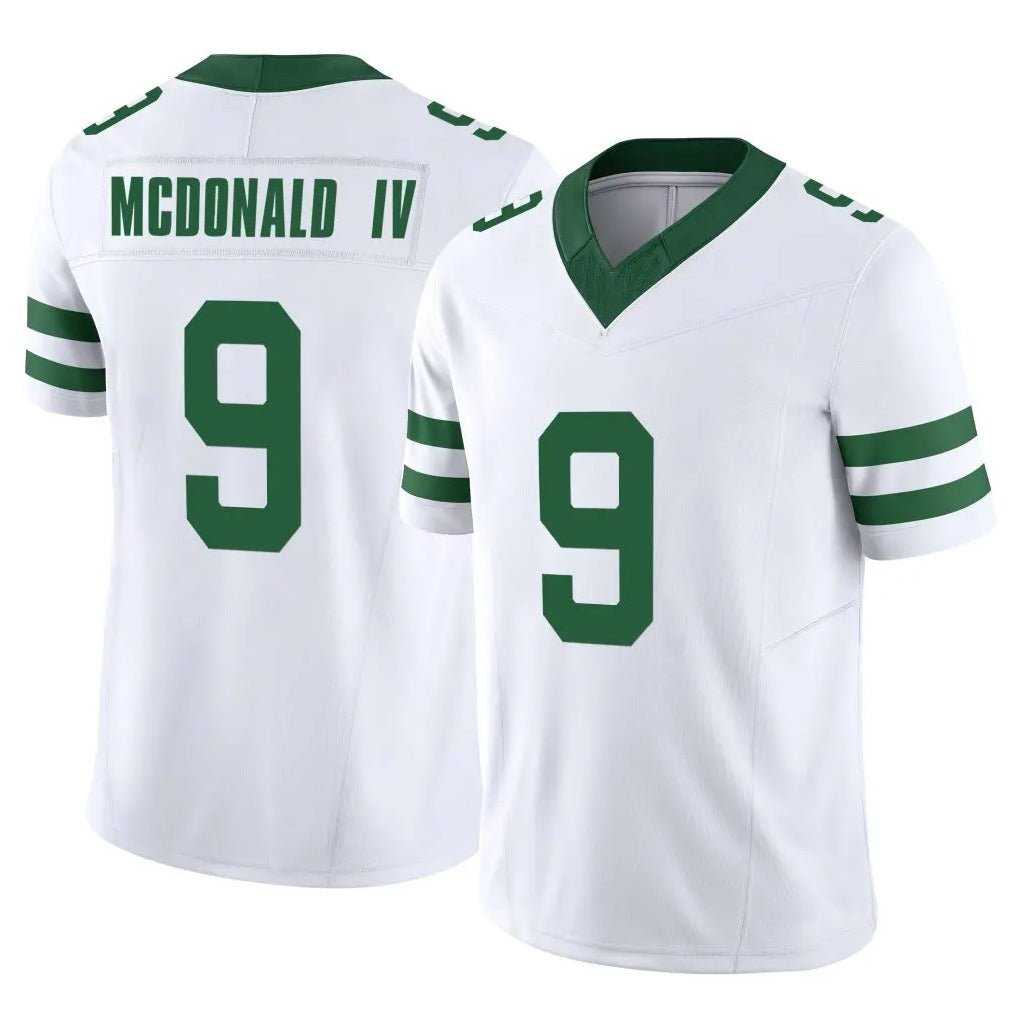 Perkns NY.Jets #9 Will McDonald IV Player White Legacy Limited Vapor F.U.S.E. Home Game Stitched Jerseys