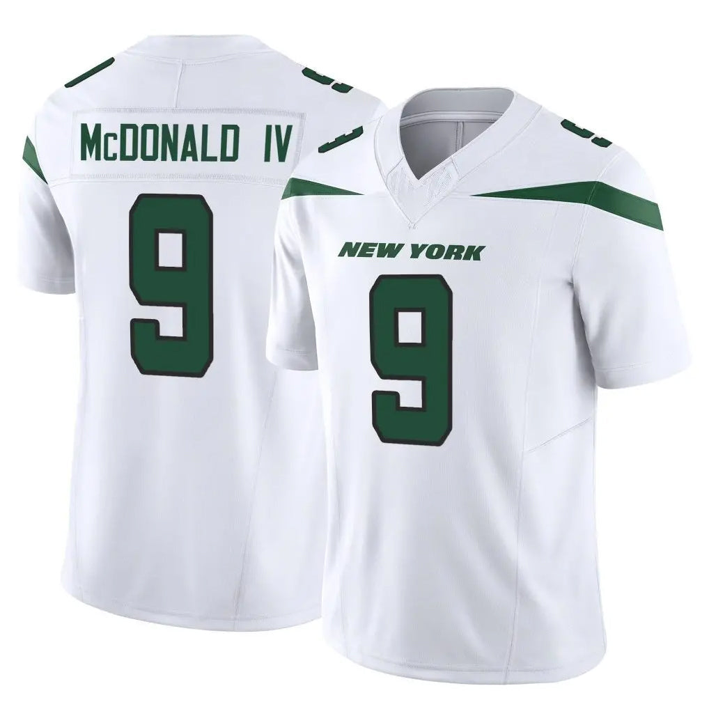 Perkns NY.Jets #9 Will McDonald IV Player White Limited Vapor F.U.S.E. Home Game Stitched Jerseys