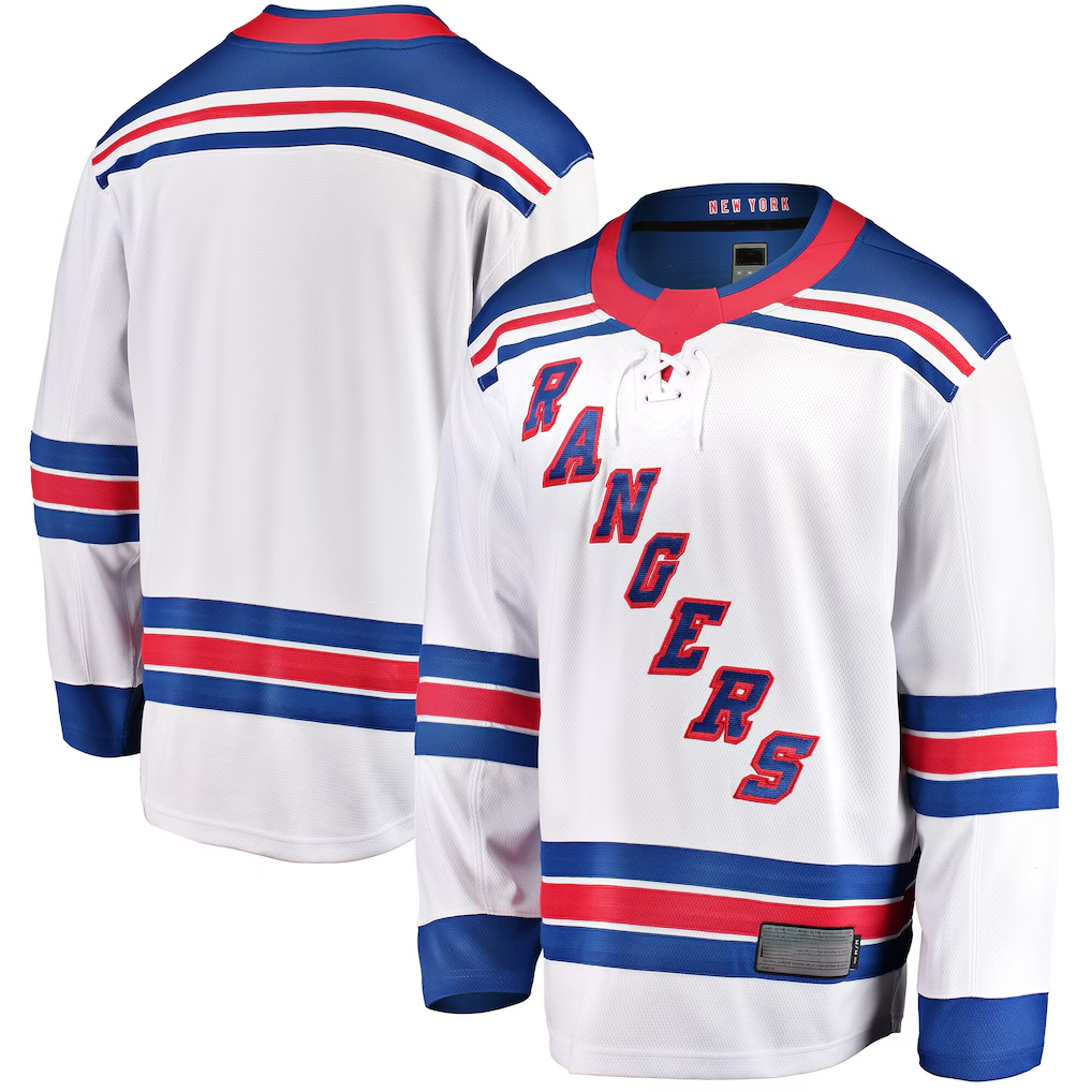 Perkns NY.Rangers White Breakaway Jerseys