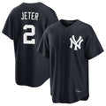 Perkns NY.Yankees #2 Derek Jeter Player Navy Game Stitched Jerseys