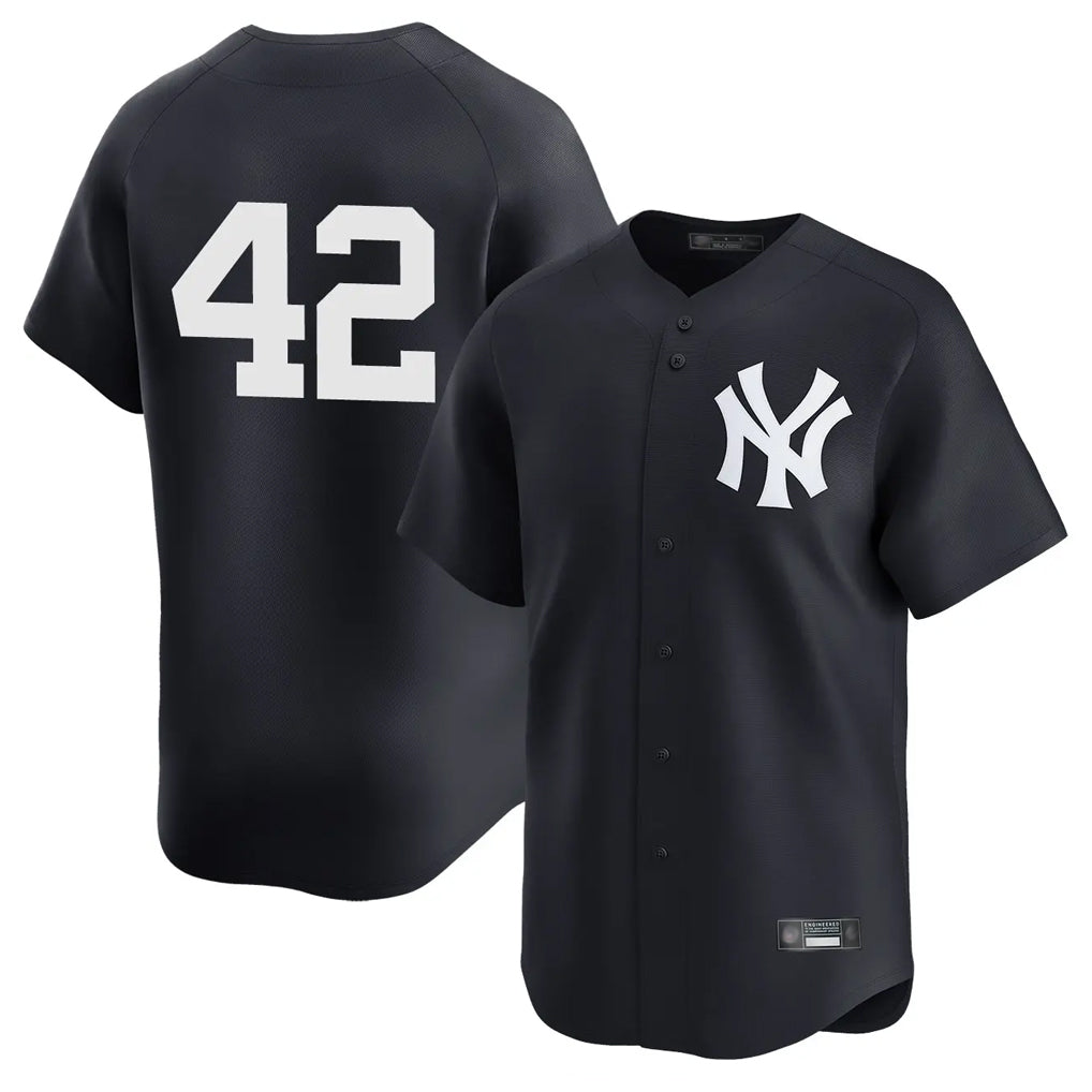 Perkns NY.Yankees #42 Mariano Rivera Player Navy Alternate Limited Stitched Jerseys