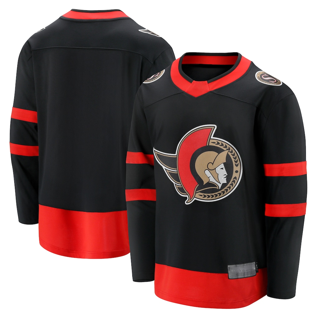 Perkns O.Senators Black Home Breakaway Jerseys