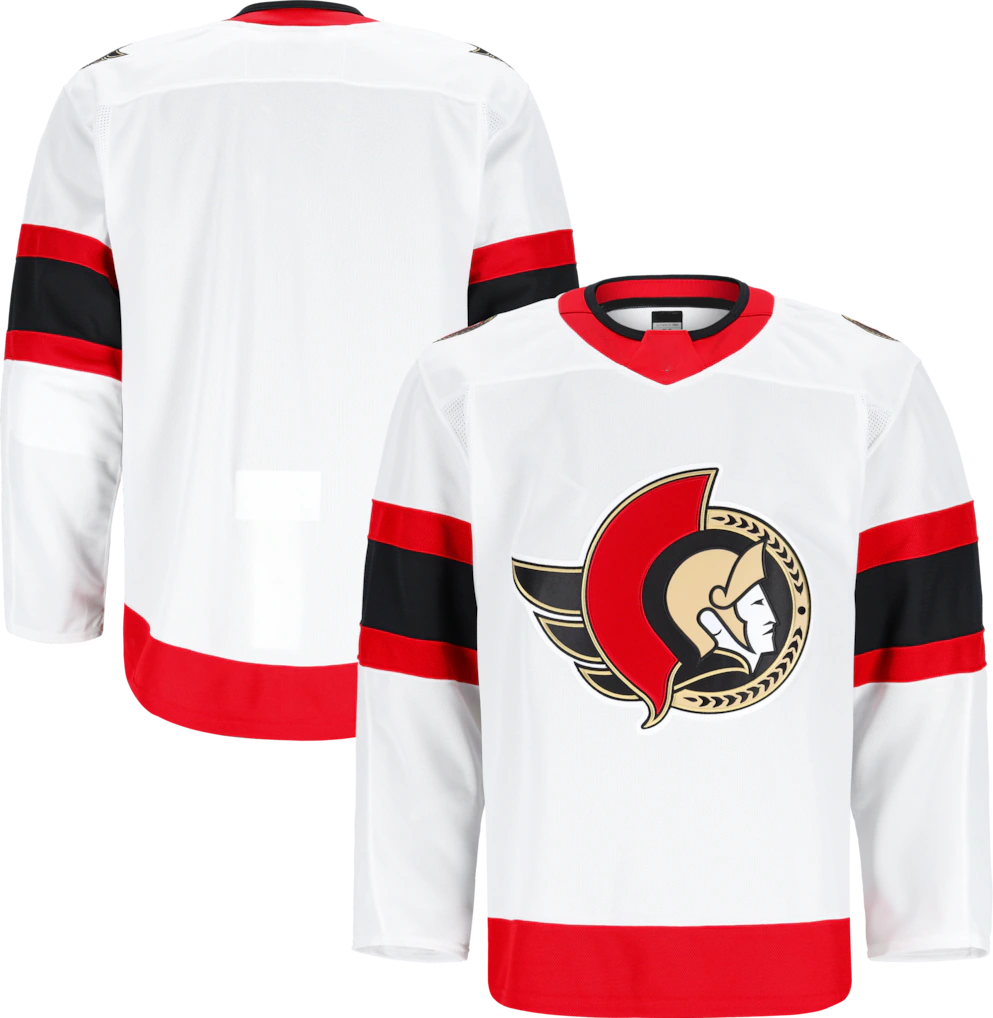 Perkns O.Senators White Away Authentic Pro Jerseys