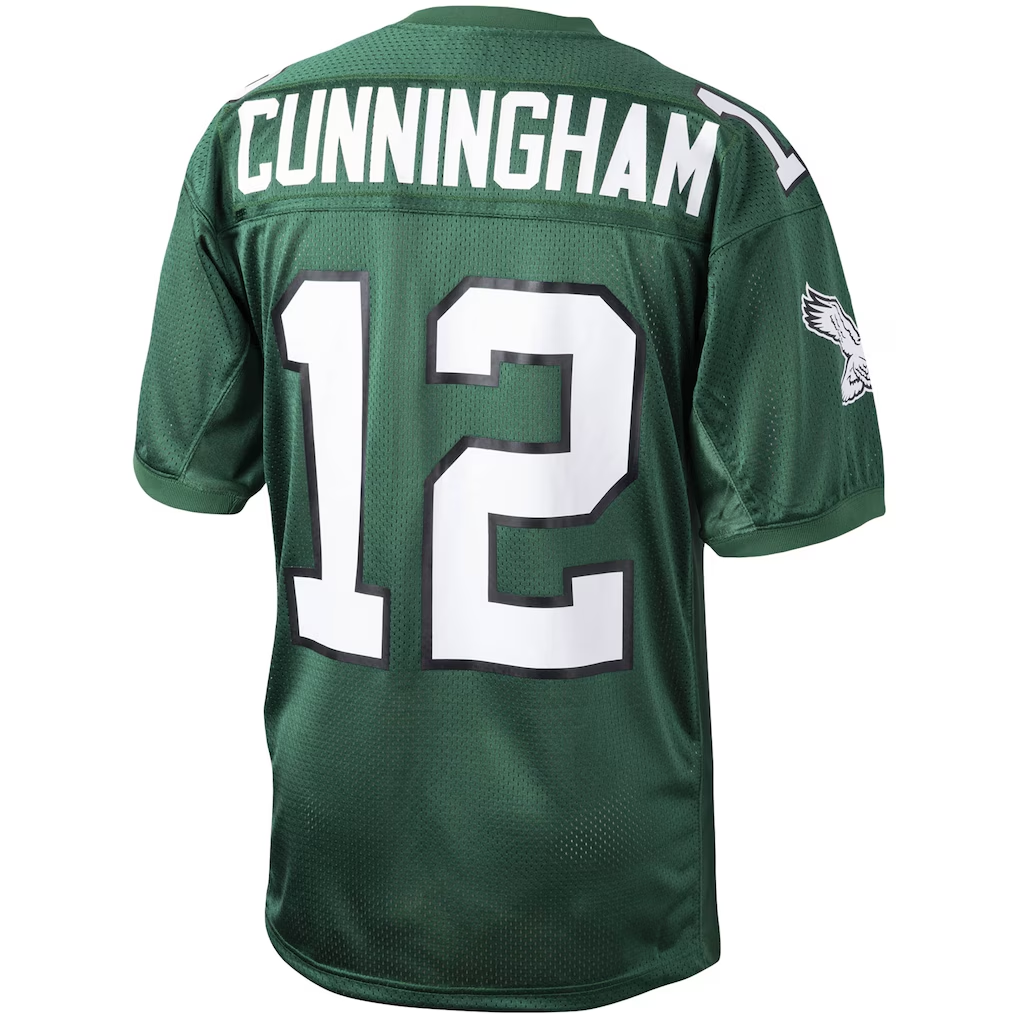 Perkns P.Eagles 1992 #12 Randall Cunningham Mitchell & Ness Green Authentic Throwback Retired Player Stitched Puhic Jersey