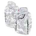 Perkns P.Eagles Arctic Camo Salute to Service Pullover Hoodies Limited Game Blank Player Stitched Jerseys
