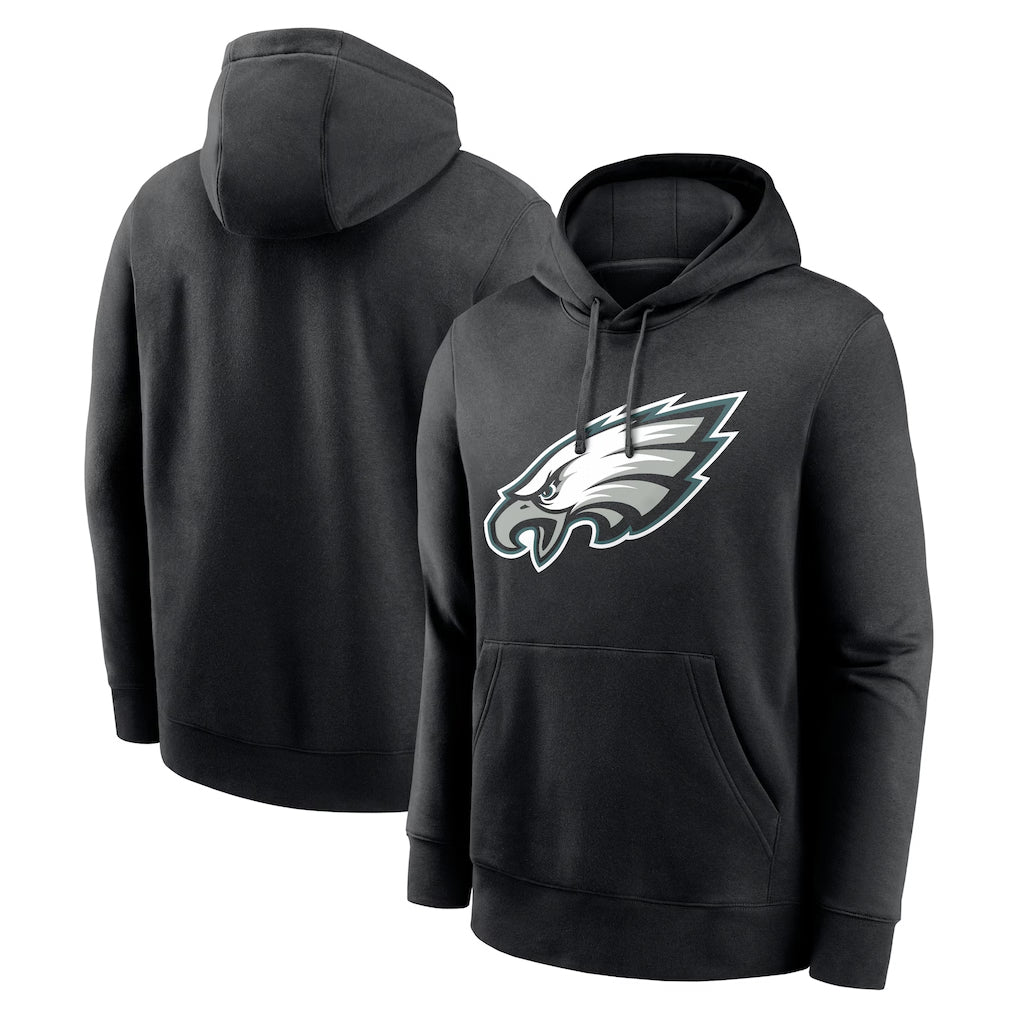 Perkns P.Eagles Black LOGO Pullover Hoodies Home Game Stitched Jerseys