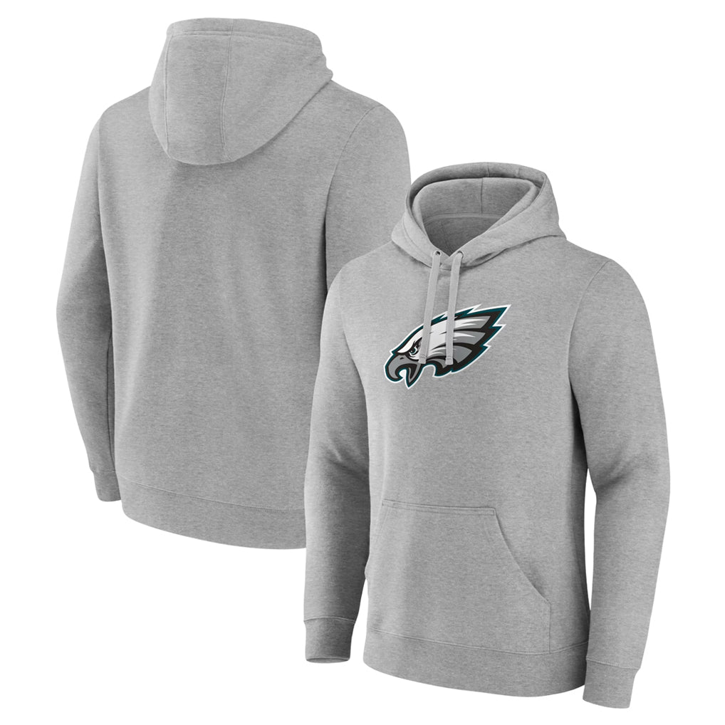 Perkns P.Eagles Gray LOGO Pullover Hoodies Home Game Blank Player Stitched Jerseys