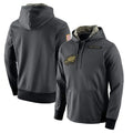 Perkns P.Eagles Gray Pullover Hoodies Home Game Blank Player Stitched Jerseys