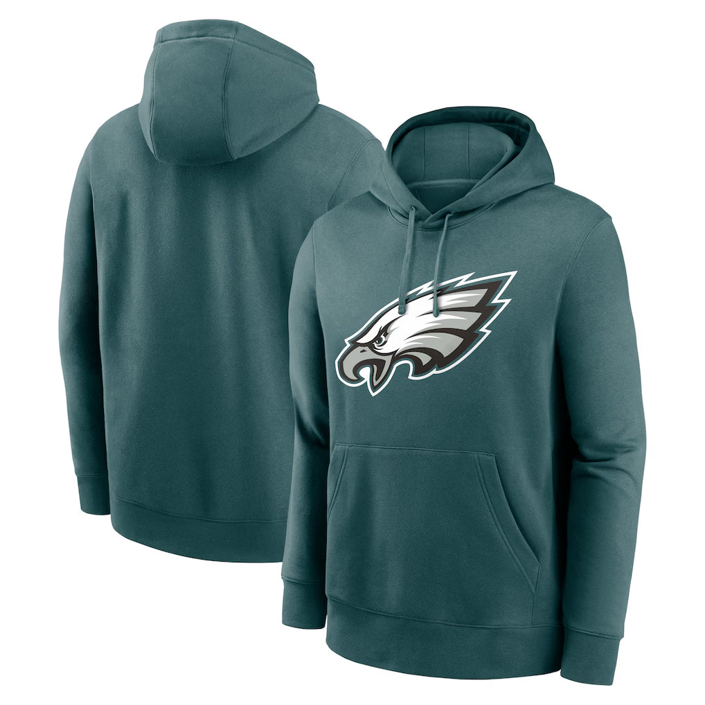 Perkns P.Eagles Midnight Green Performance Pullover Hoodies Home Game Blank Player Stitched Jerseys