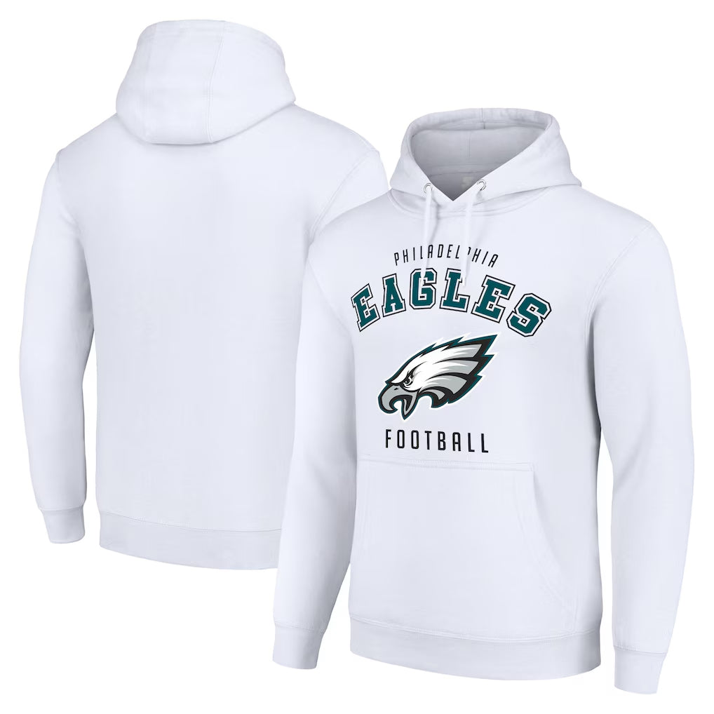 Perkns P.Eagles White Pullover Hoodies Home Game Blank Player Stitched Jerseys