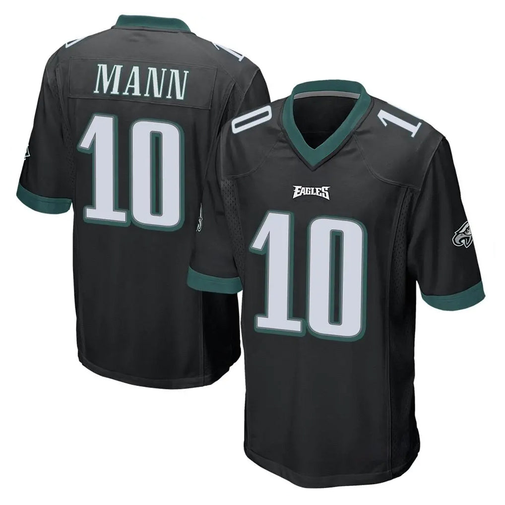 Perkns P.Eagles #10 Braden Mann Player Black Home Game Stitched Jerseys