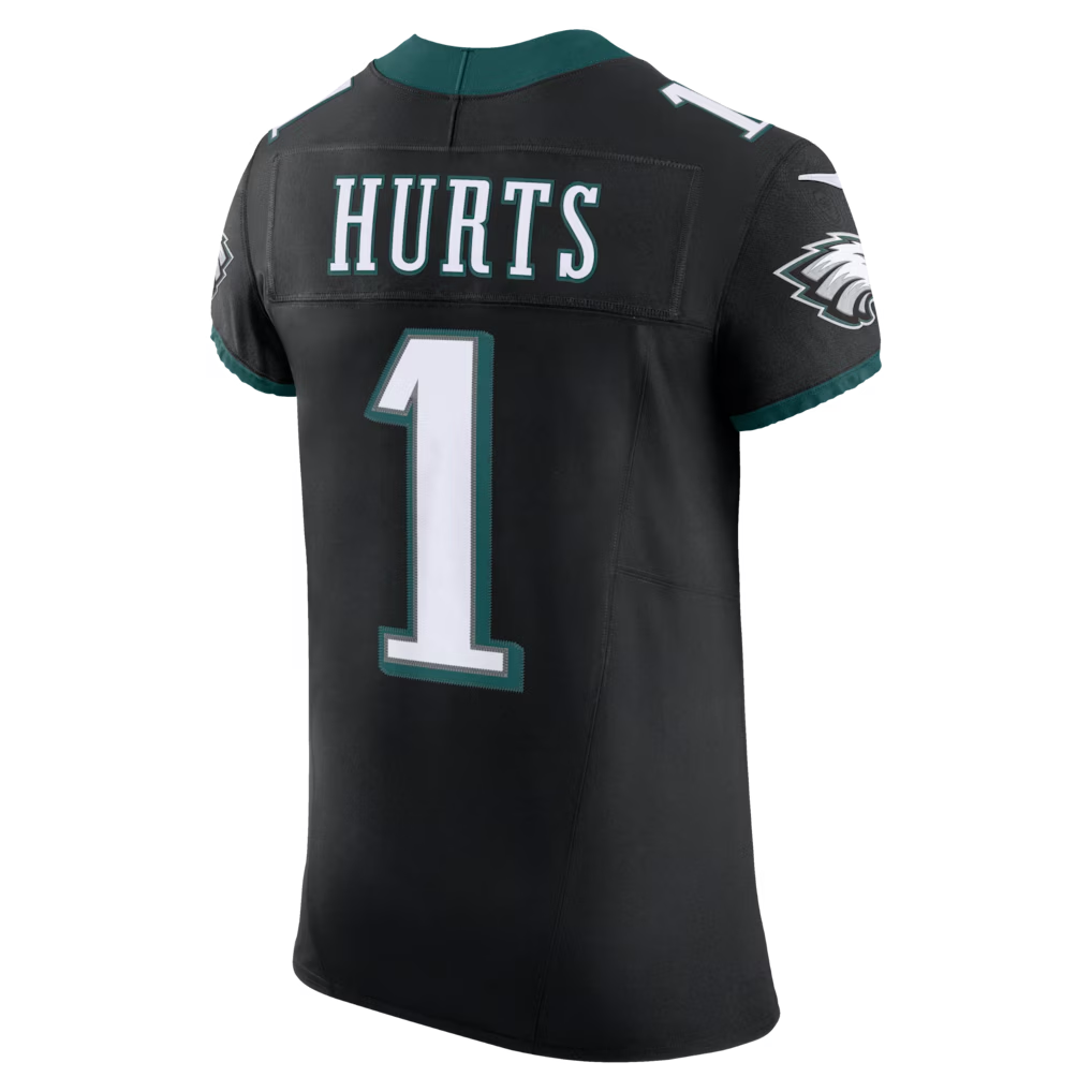 PerknsP.Eagles #1 Jalen Hurts Black Alternate Vapor F.U.S.E. Elite Stitched Jerseys