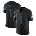 Perkns P.Eagles #1 Jalen Hurts Player Limited Black Impact Home Game Stitched Jerseys