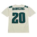 Perkns P.Eagles #20 Brian Dawkins Mitchell & Ness Cream Chainstitch Legacy Jersey