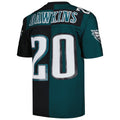 Perkns P.Eagles #20 Brian Dawkins Mitchell & Ness Midnight Green-Black Split Legacy Replica Stitched Jerseys