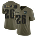 Perkns P.Eagles #26 Saquon Barkley Player Olive 2025 Salute To Service Limited Stitched Jerseys