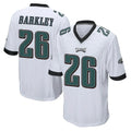 Perkns P.Eagles #26 Saquon Barkley Player White Home Game Stitched Jerseys