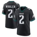 Perkns P.Eagles #2 Riq Woolen Player Black Game Home Stitched Jerseys