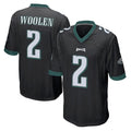 Perkns P.Eagles #2 Riq Woolen Player Black Home Game Stitched Jerseys
