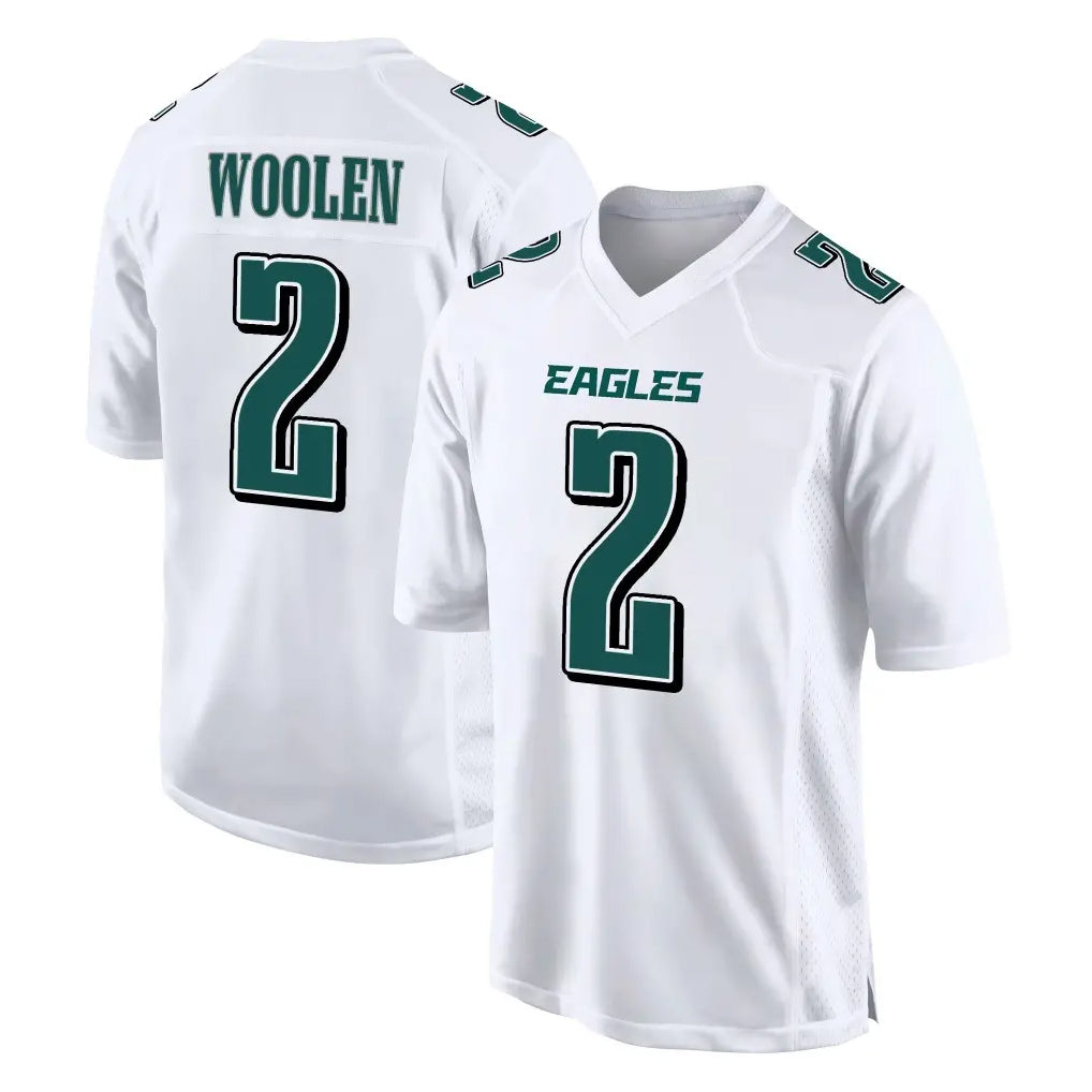 Perkns P.Eagles #2 Riq Woolen Player White Tundra Fashion Home Game Stitched Jerseys