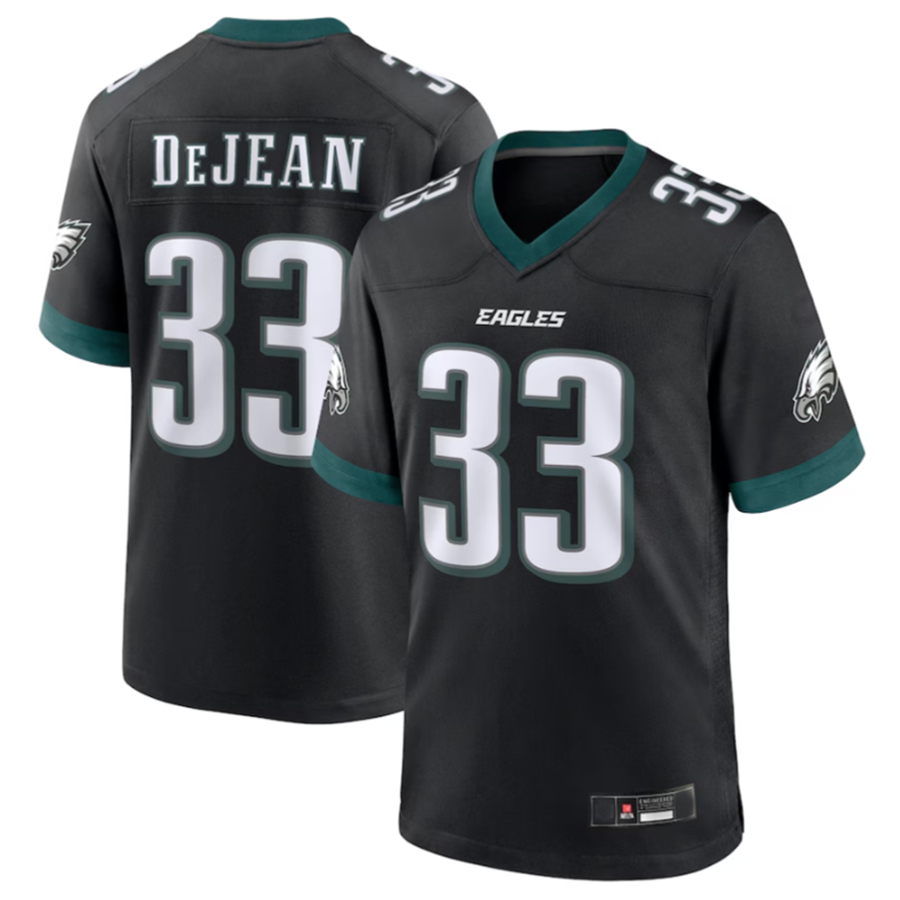 Perkns P.Eagles #33 Cooper DeJean Black 2024 Draft Alternate Player Game Stitched American Stitched Jerseys