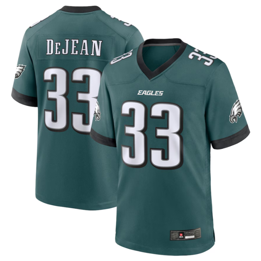 Perkns P.Eagles #33 Cooper DeJean Green 2024 Draft Alternate Player Game Stitched American Stitched Jerseys