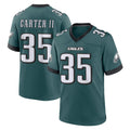 Perkns P.Eagles #35 Michael Carter II Player Green Home Game Stitched Jerseys