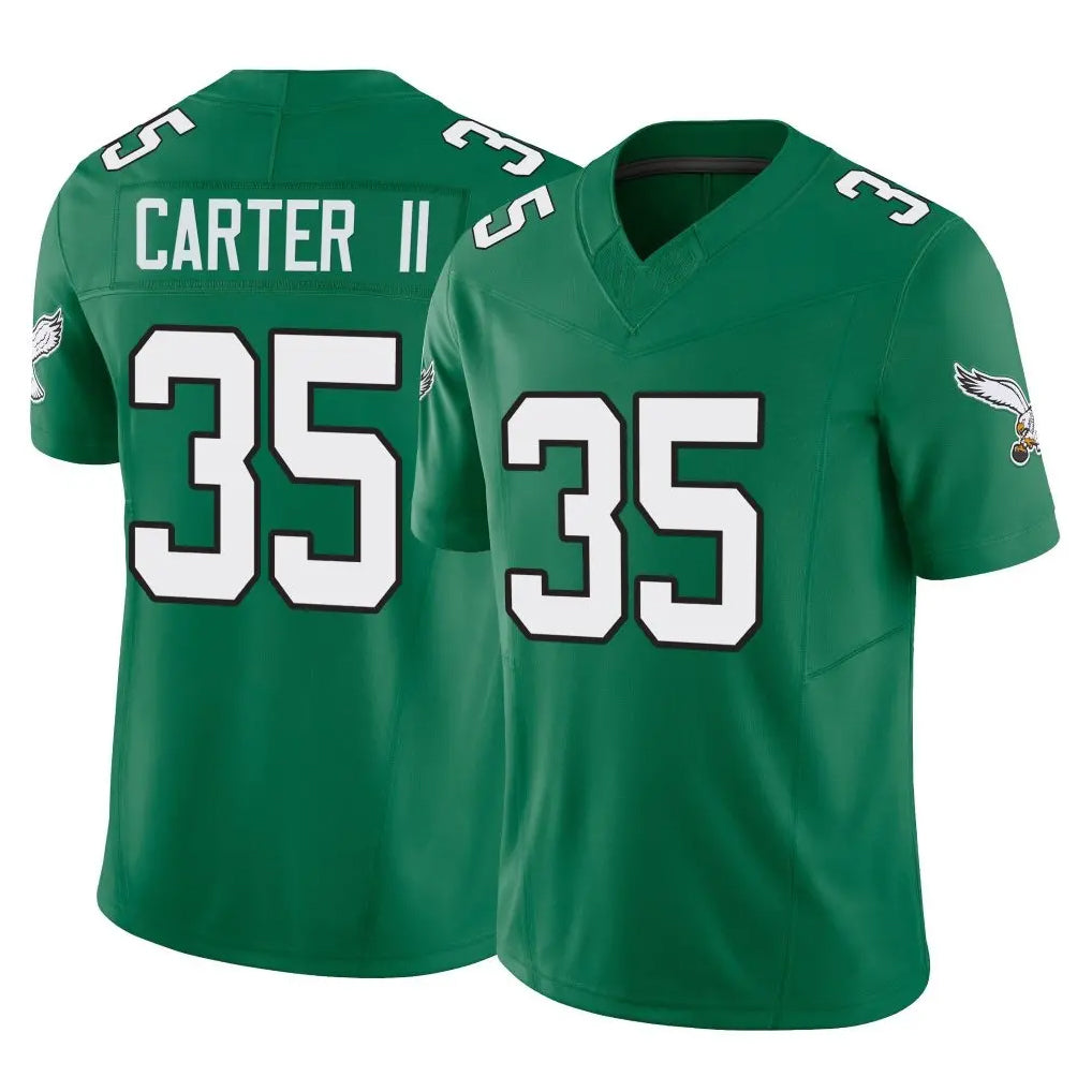 Perkns P.Eagles #35 Michael Carter II Player Green Kelly Alternate Vapor F.U.S.E. Home Game Stitched Jerseys