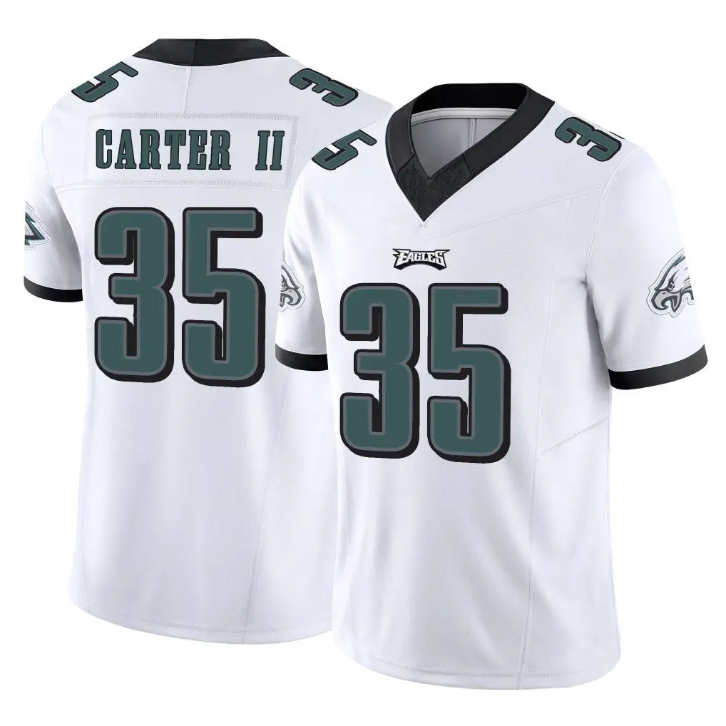 Perkns P.Eagles #35 Michael Carter II Player White Limited Vapor F.U.S.E. Home Game Stitched Jerseys