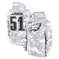 Perkns P.Eagles #51 Cam Jurgens Player Arctic Camo Salute to Service Pullover Hoodies Limited Game Stitched Jerseys