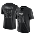 Perkns P.Eagles #51 Cam Jurgens Player Black Reflective Limited Home Game Stitched Jerseys