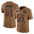 Perkns P.Eagles #51 Cam Jurgens Player Brown Salute To Service Limited Stitched Jerseys