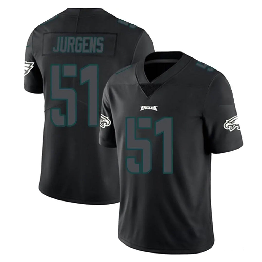 Perkns P.Eagles #51 Cam Jurgens Player Limited Black Impact Home Game Stitched Jerseys