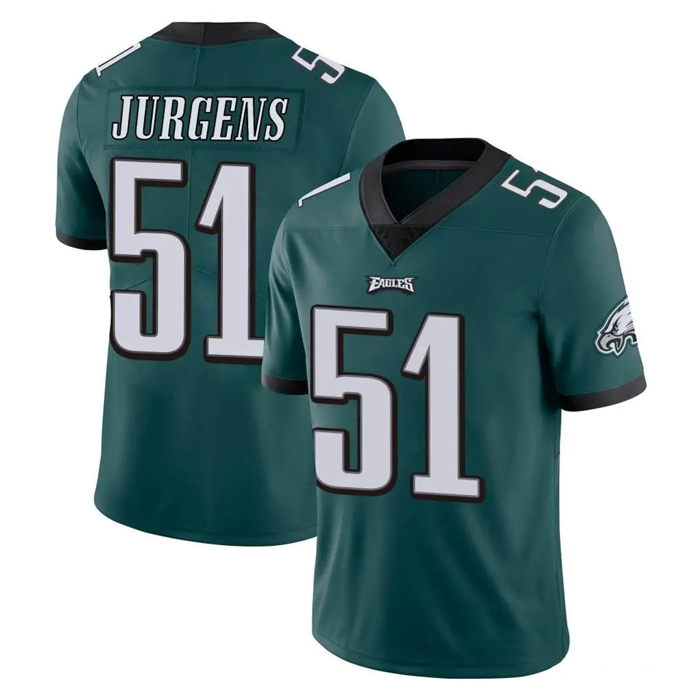 Perkns P.Eagles #51 Cam Jurgens Player Team Color Green Vapor Untouchable Home Game Stitched Jerseys
