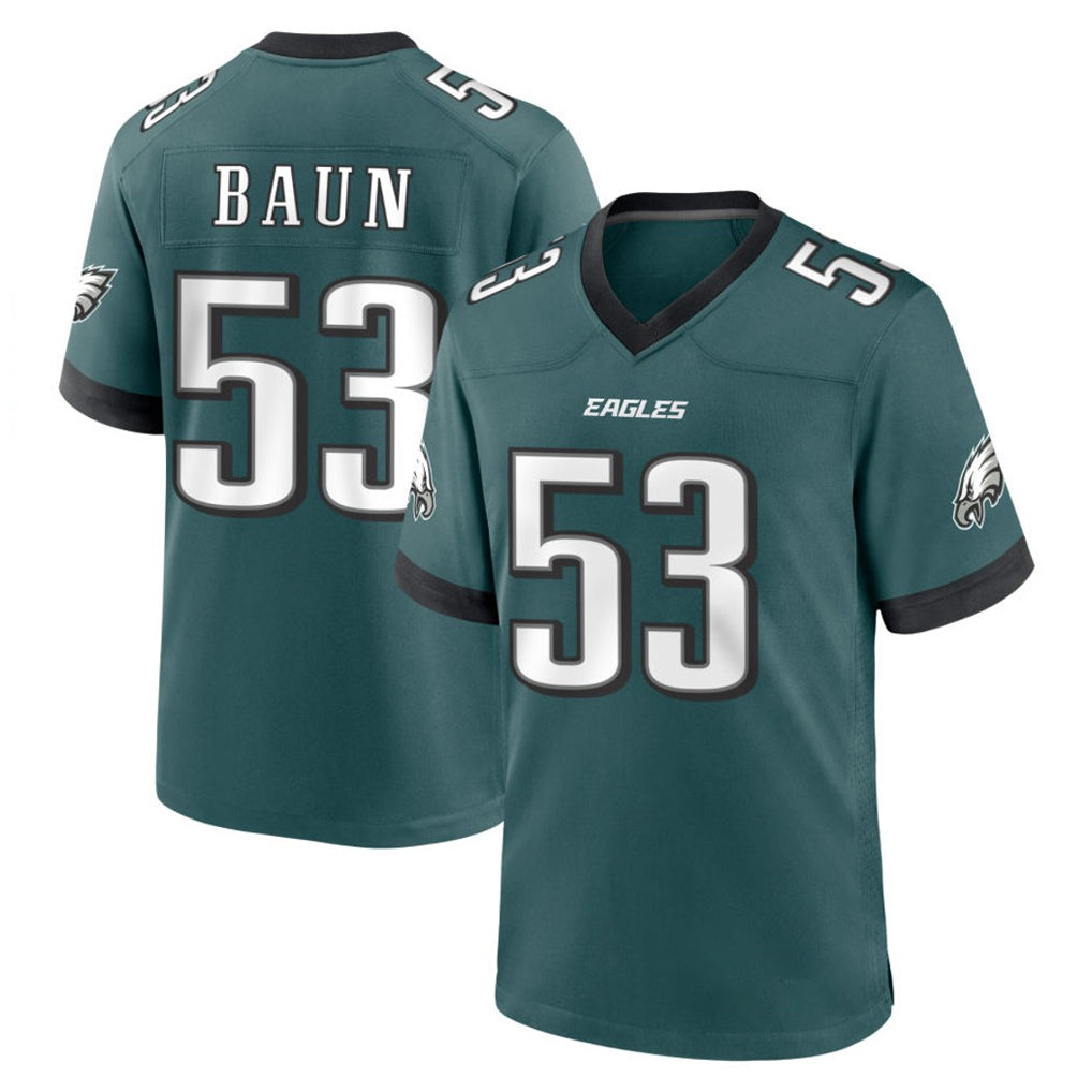 Perkns P.Eagles #53 Zack Baun Player Green Home Game Stitched Jerseys