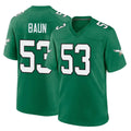 Perkns P.Eagles #53 Zack Baun Player Green Kelly Alternate Home Game Stitched Jerseys