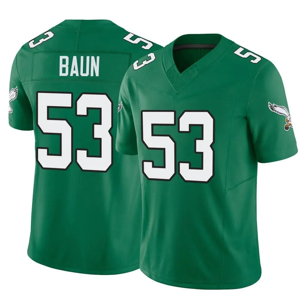 Perkns P.Eagles #53 Zack Baun Player Green Kelly Alternate Vapor F.U.S.E. Home Game Stitched Jerseys